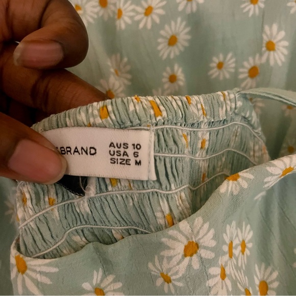 Faithfull the Brand Frankie Seafoam Blue Zhoe Floral Print Jumpsuit - Picture 13 of 16